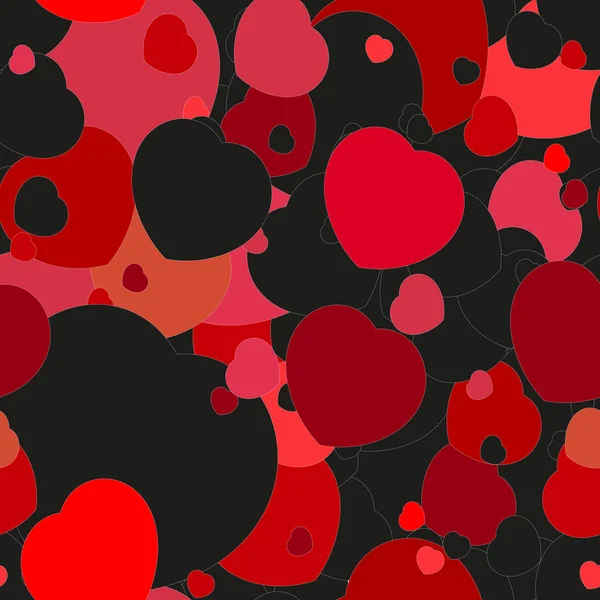 Fondo festivo sin costuras con corazones — Vector de stock