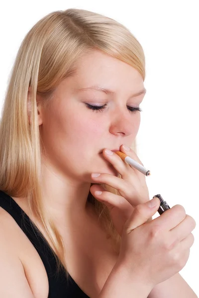 Smoking woman — Stock Photo, Image