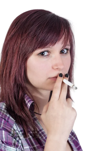 Smoking woman Stock Image