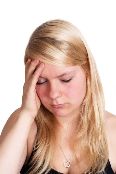 Headache woman Stock Picture