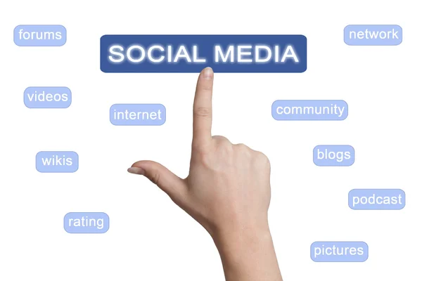 Social Media button — Stock Photo, Image