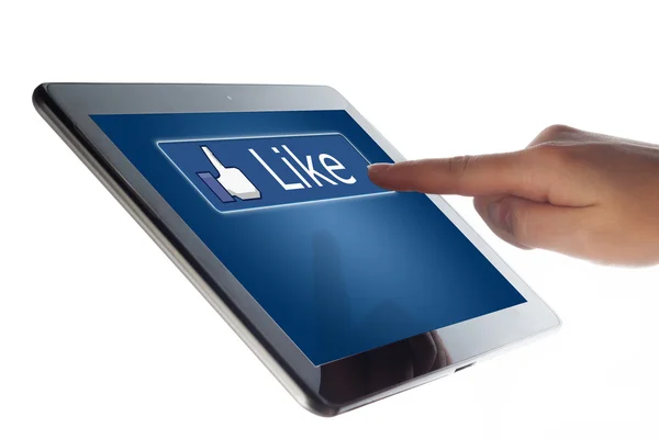 Tablet like button — Stock Photo, Image