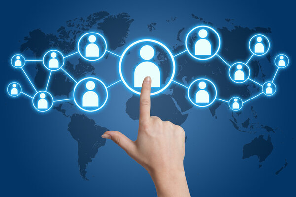 pressing social media icon