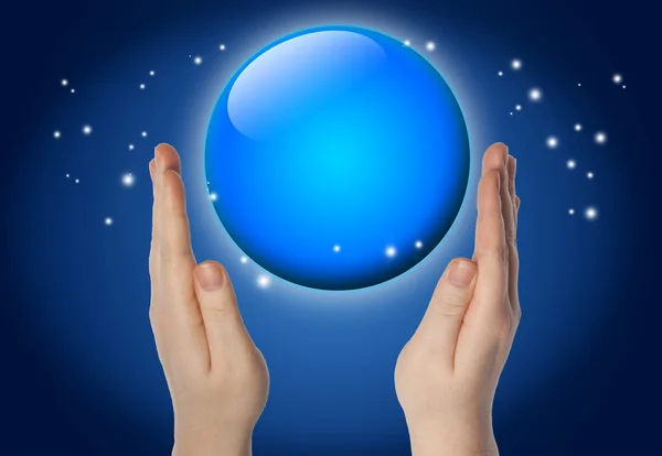 sphere in hands