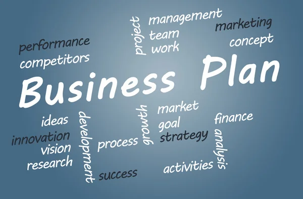 Plano de negócios wordcloud — Fotografia de Stock
