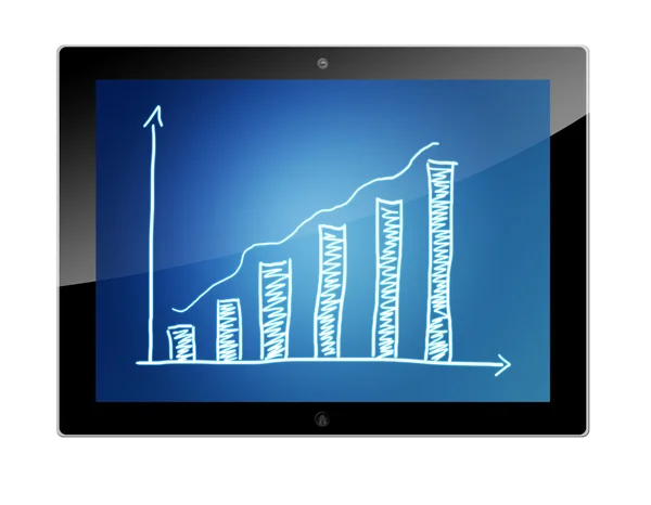 Tablett diagram diagram — Stockfoto