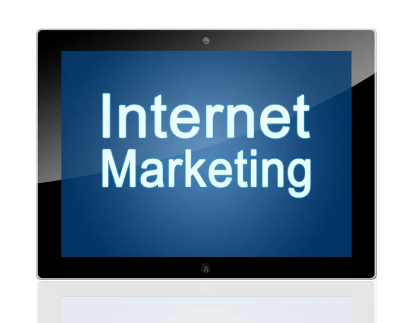 Tablet Internet Marketing — Stock Photo, Image