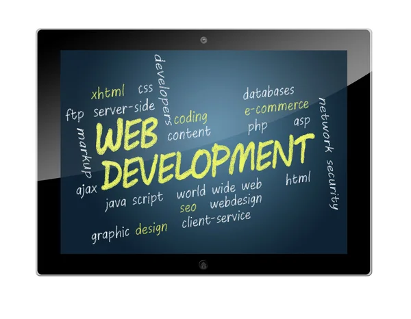 Desenvolvimento web tablet — Fotografia de Stock