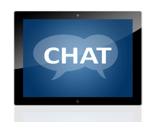 Tablet-Chat — Stockfoto