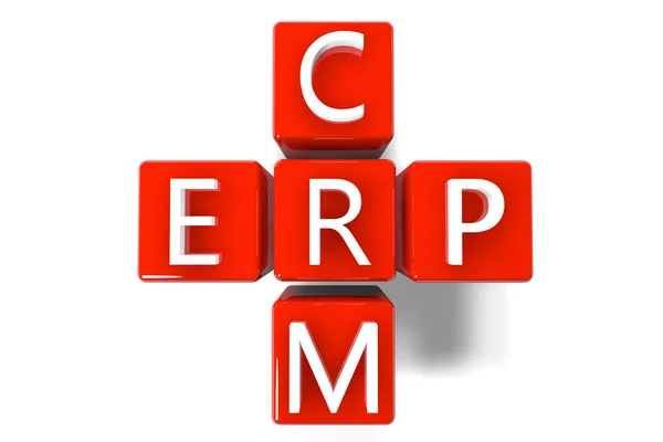 Crucigrama CRM ERP — Foto de Stock