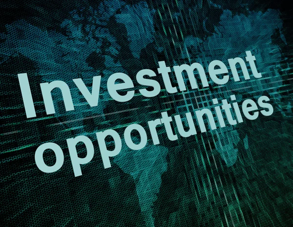 Oportunidades de inversión — Foto de Stock