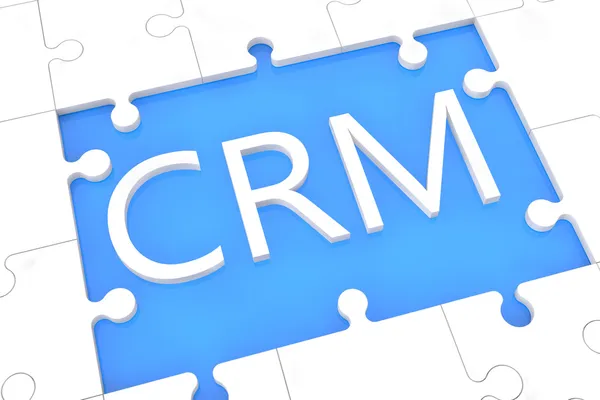 Pussel crm koncept — Stockfoto