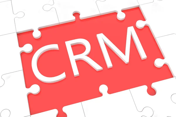 Puzzel crm concept — Stockfoto