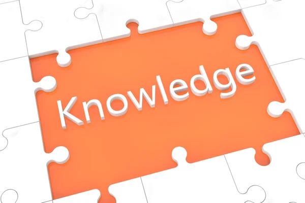 Puzzle knowledge concept — Stock Photo, Image