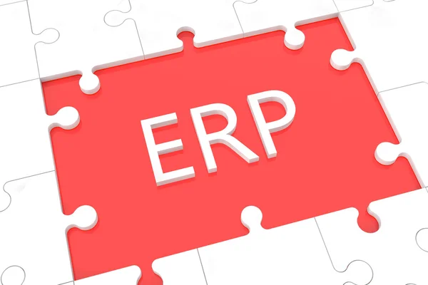 Puzzle ERP concept — Stock Photo, Image