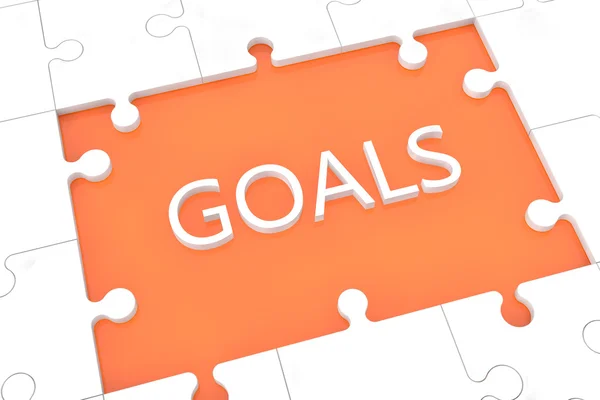 Puzzle Goals concept — Stock Photo, Image
