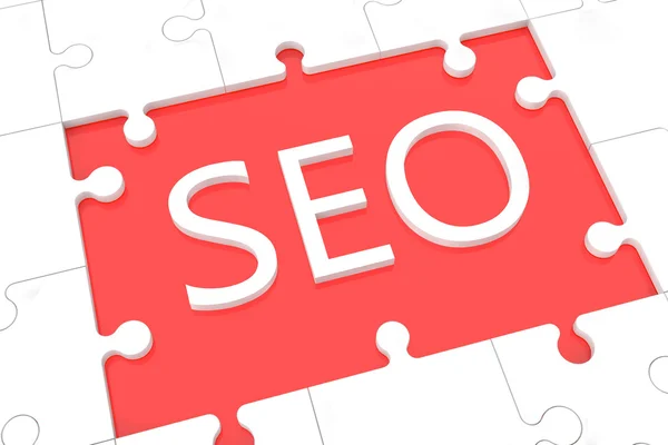 Concepto SEO Puzzle — Foto de Stock