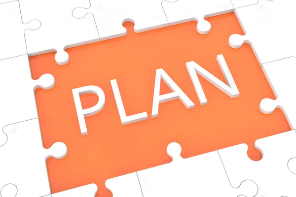 Puzzle plan concept — Stock Photo, Image