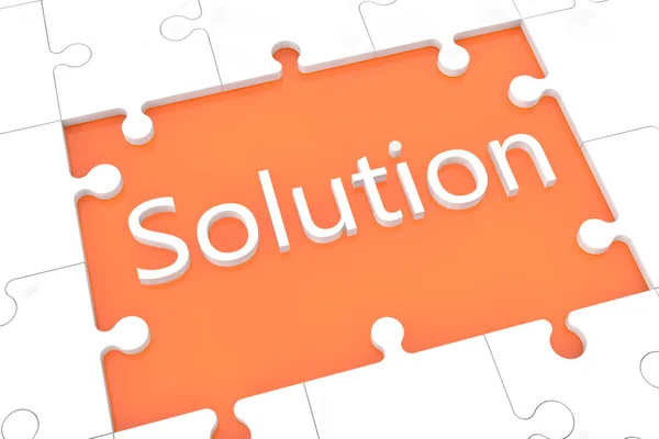 Puzzle solution concept — Stock Photo, Image