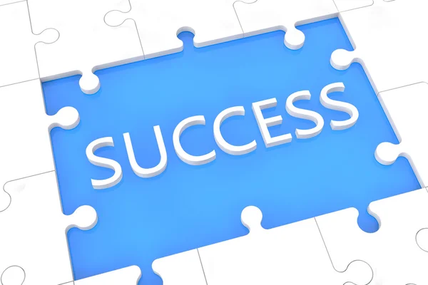 Puzzel succes concept — Stockfoto