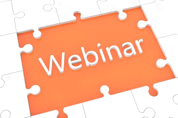 Puzzle concetto webinar — Foto Stock