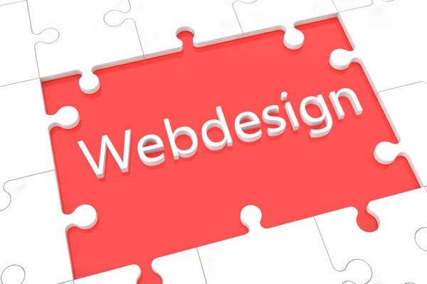 Puzzel webdesign concept — Stockfoto