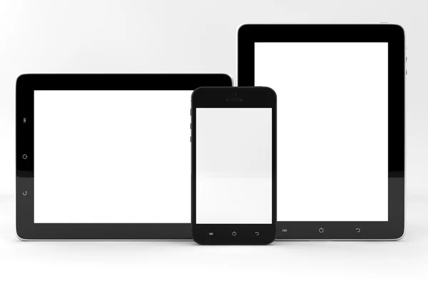 Tablet PC en telefoon — Stockfoto