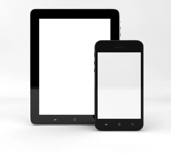 Tablet bilgisayar ve telefon — Stok fotoğraf