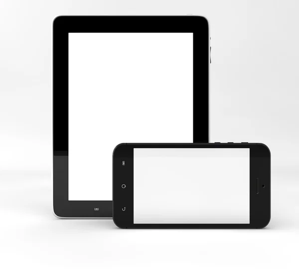 Tablet PC en telefoon — Stockfoto