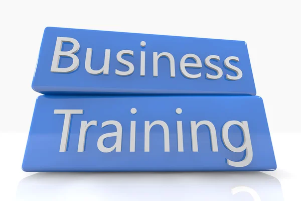 Blue box Business Training — Stock Photo, Image