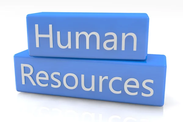 Blue box Human Resources — Stock Photo, Image