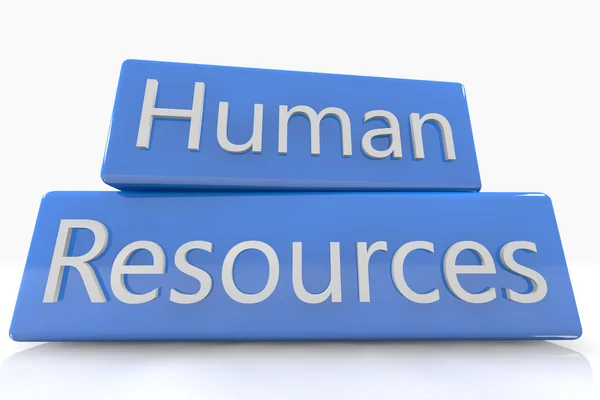 Blue box Human Resources — Stock Photo, Image