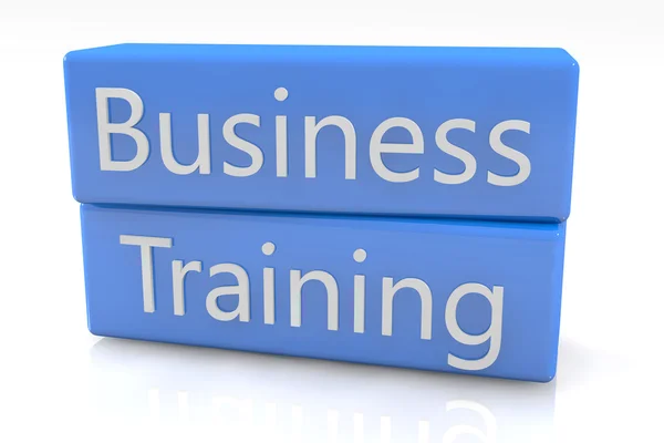 Blue box Business Training — Stock Photo, Image