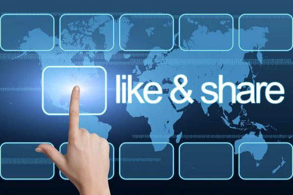 Like and share — Stock Photo, Image