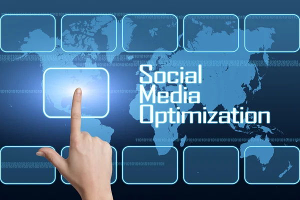 Otimização de redes sociais — Fotografia de Stock