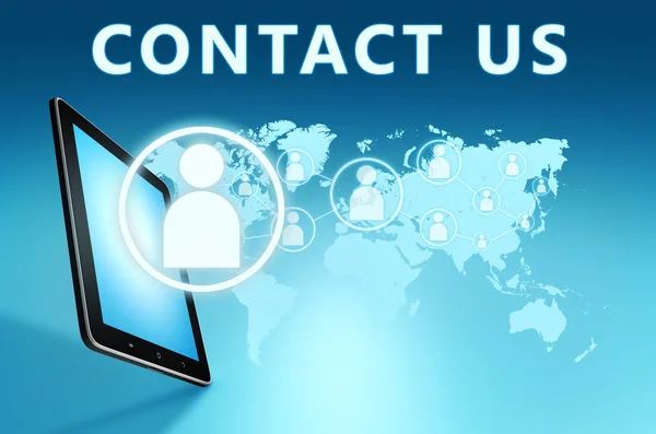 Contact met ons op — Stockfoto