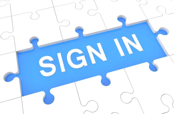 Sign in — Stock Photo, Image