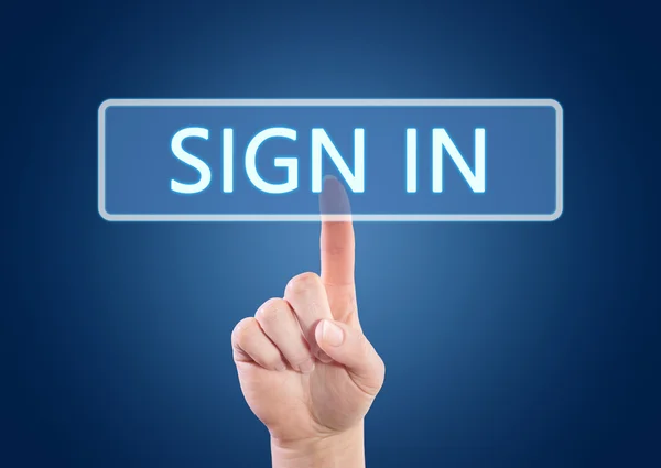 Sign in — Stock Photo, Image