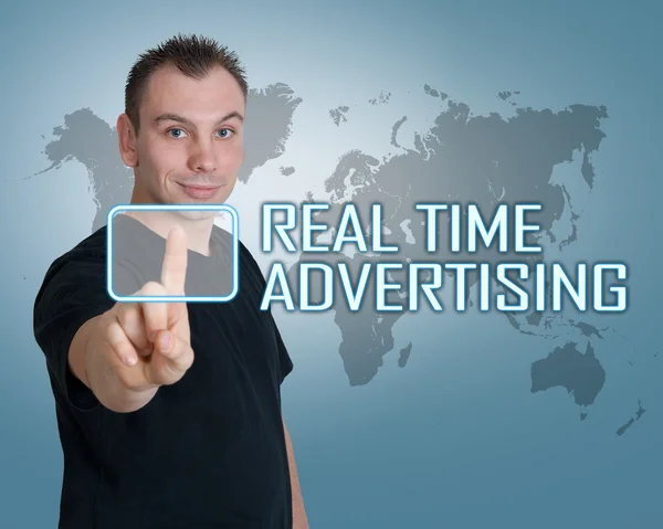 Реклама в реальном времени — стоковое фото