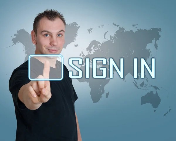 Sign in — Stock Photo, Image