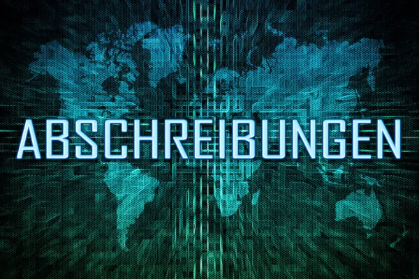 Abschreibungen German Word Depreciation Write Offs Text Concept Green Digital — Stock Photo, Image