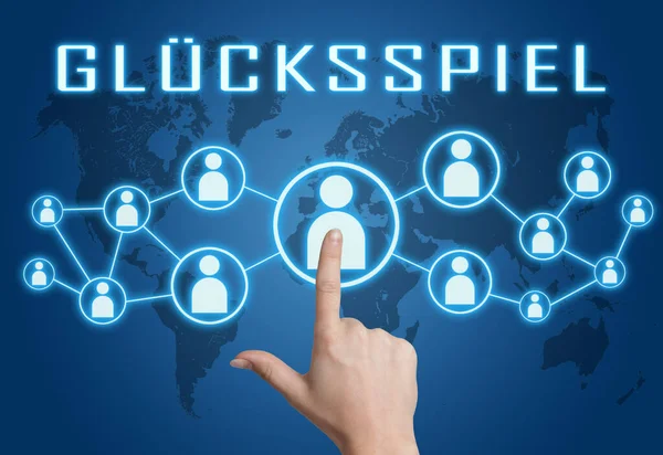 Gluecksspiel Deutsches Wort Für Glücksspiel Oder Glücksspiel Textkonzept Mit Von — Stockfoto