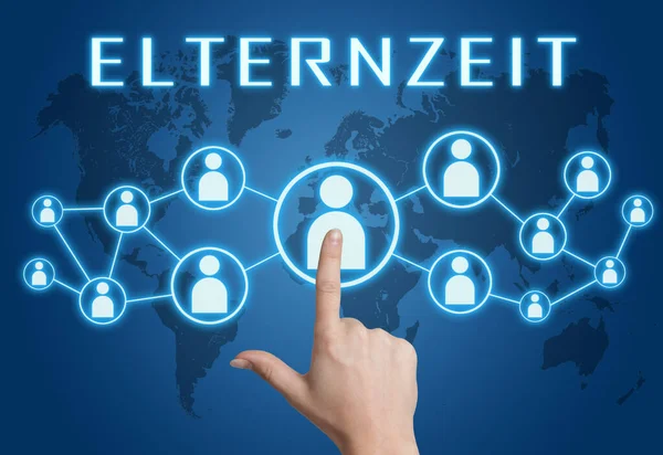 Elternzeit Mot Allemand Pour Congé Parental Concept Texte Avec Main — Photo