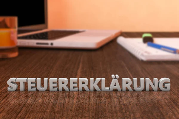 Steuerklaerung Německé Slovo Pro Daňové Přiznání Nebo Daňové Přiznání Dopisy — Stock fotografie