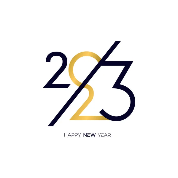 Логотип Тренда 2023 Щасливий Новорічний Текстовий Дизайн Шаблон Проектування Номерів — стокове фото