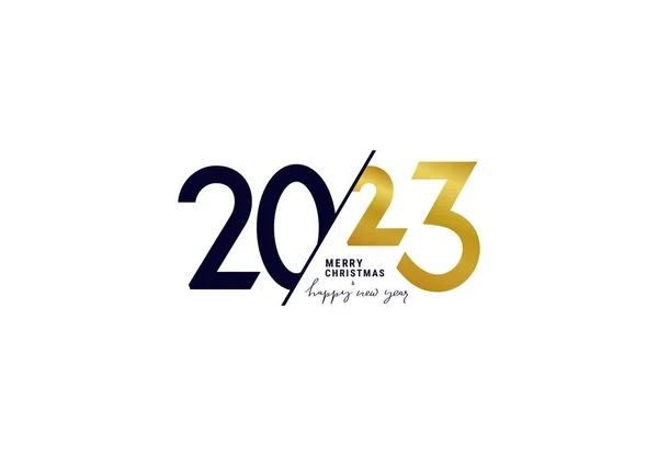 Tendência Logotipo 2023 Feliz Ano Novo Design Texto Modelo Projeto — Fotografia de Stock