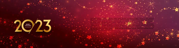 Happy New Year Banner Template 2022 Christmas Congratulations Festive Postcard — Stock Photo, Image