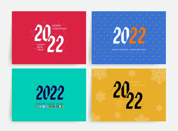 Концепція Дизайн Логотипу 2022 Happy New Year Векторні Шаблони Типографічним — стокове фото