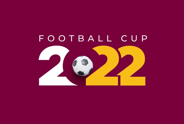 Torneio Futebol Copa Futebol Logotipo 2022 Modelo Design Fundo Banner — Fotografia de Stock