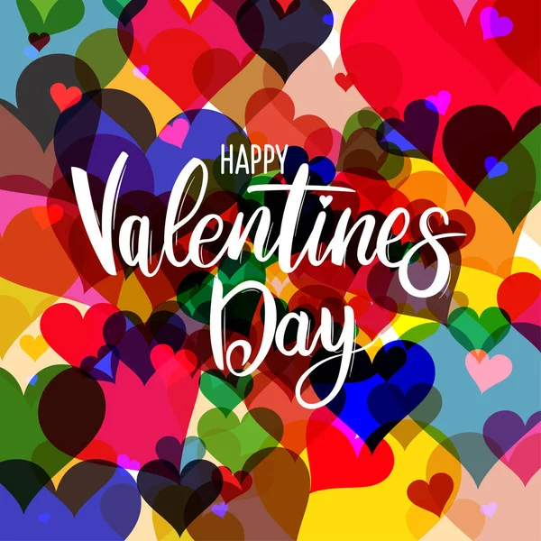 Gekleurde Poster Kaart Evenement Banner Valentijnsdag Vector Valentijnskaarten Met Abstracte — Stockvector